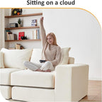 Modular Sectional Loveaeat Cloud Sofa, Boneless Couch - Image 8