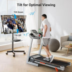 PERLESMITH Rolling TV Stand, Mobile TV Stand - Image 3