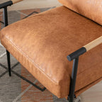Ya-Home Mid-Century Accent Chair, Soft Armchair PU Leather Lounge Chair - Image 6