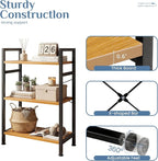 DUMOS 3 Tiers Open Bookshelf, Classic Freestanding Tall Display Shelf, Sturdy - Image 5