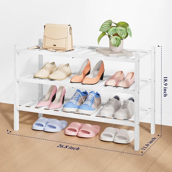Kitsure Bamboo Wooden Shoe Rack - Image 2