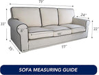 PureFit Stretch Couch Covers for Sofa Large Sofa Slipcovers Black | 1-Piece - Image 6