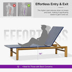 PURPLE LEAF Extra Wide Patio Chaise Lounge Set of 2 Outdoor Lounger French PE - Image 5