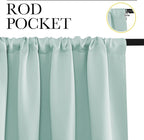 NICETOWN Bedroom Curtains Blackout Draperies, Aqua Blue, 1 Pair, 34-inch W x - Image 2