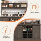 4ever2buy Farmhouse Coffee Bar Cabinet - Image 4