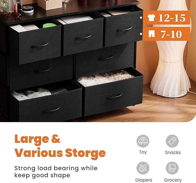 Sweetcrispy 7 Drawer Dresser Storage Organizer - Image 6