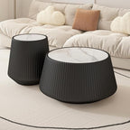 Modern Marble Nesting Coffee Table Set of 2, 26.77" Cup Shaped Coffee and End - Image 8