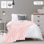 Utopia Bedding Ultra Soft Fleece Bed Blanket Twin Size Pink | Microfiber Plush - Image 2
