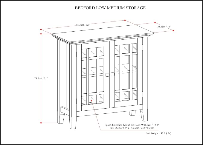 SIMPLIHOME Bedford Storage Cabinet - Image 3
