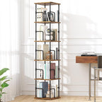 5-Tier Rotating Bookshelf, Freestanding Corner Bookshelf, 360° Spinning by Unknown