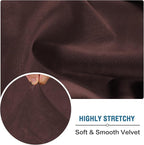 H.VERSAILTEX Velvet Stretch Individual Couch Cushion Cover Plush Slipcover - Image 5