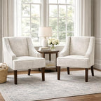 Homepop Home Decor | Upholstered Classic Swoop Arm Accent Chair | Accent Chairs - Image 4