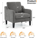 VINGLI Accent Chairs for Living Room Chairs Reading Chair Mid Century Modern - Image 3