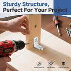 40PCS L Bracket Corner Brace Sets, Stainless Steel L Brackets - Image 3
