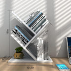 Godferyxin Tree Bookshelf, 3-Tier Small Bookcase - Image 2