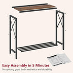 Tajsoon 2PCS Console Table, 2 Tier Small Hallway Table, Narrow Sofa Table - Image 6