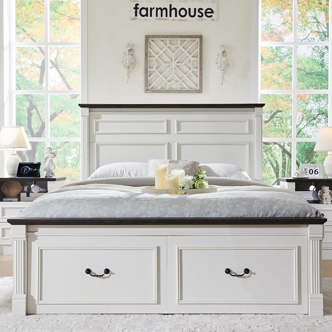 Aitjunz Farmhouse Queen Size Bed Frame - Image 3