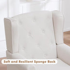 Accent Chair for Living Room, Mid Century Modern Upholstered Armchair, Wingback - Image 6