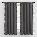 NICETOWN 2 Panels Blackout Curtains, Rod Pocket Pom Pom Curtains Panels - Image 2