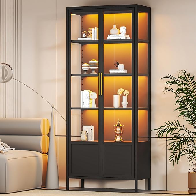 5-Tier Glass Display Cabinet by WOOWDEPOTBetterYourLife