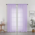 Sheer Curtains 78 inches Long for Bedroom Living Room 2 Panels Set, Rod Pocket by OWENIE