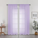 Sheer Curtains 78 inches Long for Bedroom Living Room 2 Panels Set, Rod Pocket by OWENIE