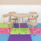 Flash Furniture Mindy Kids 5-Piece Folding Square Table and Chairs Set - Image 2