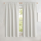 NICETOWN 100% Blackout Linen Curtains - Image 2