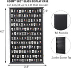 Shot Glass Storage Display Case Large Solid Wood Cabinet Rack Holder Wall - Image 2