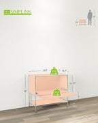 Metal Sidetable with Flap Door, 27.5" Height - Image 3