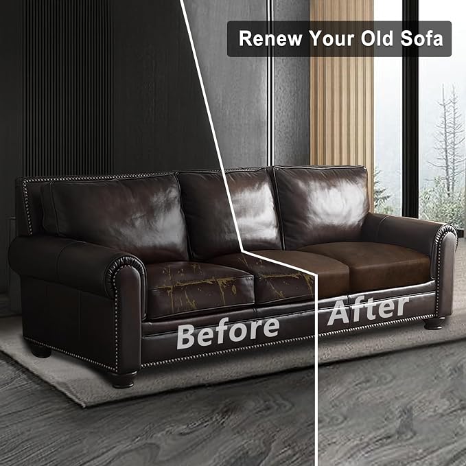 ANARACHON Leather Look Couch Cushion Covers Sofa Seat Slipcovers Sets Couches - Image 8
