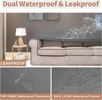 Easy-Going 100% Waterproof Couch Cover, 3 Cushion Couch Slipcover - Image 3