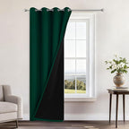 Yakamok Dark Green Blackout Curtains 96" Long by Yakamok