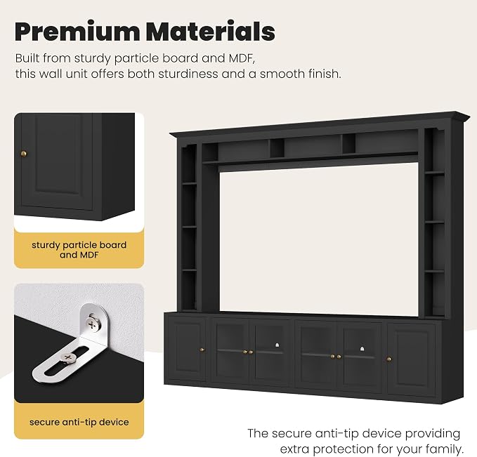 Merax Modern 4 Piece Entertainment Wall Unit - Image 6