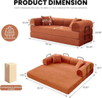 79'' Folding Sofa Bed, Convertible Sleeper Couch - Image 2