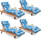4 Pack Outdoor Chaise Lounge Chair Cushion 75.1 x 22.8 x 4.7 Inches 100% by Uthem