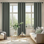 MIULEE Blackout Curtains for Bedroom 2 Panel 40 x 84 Inch Long Dark Mallard | - Image 6