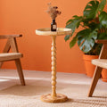 Small Side Table, Rattan Drink Table, Round Side Table by HuiDao