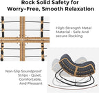 SWITTE Outdoor Papasan Rocking Chair, Oversized Patio Egg Chair - Image 6