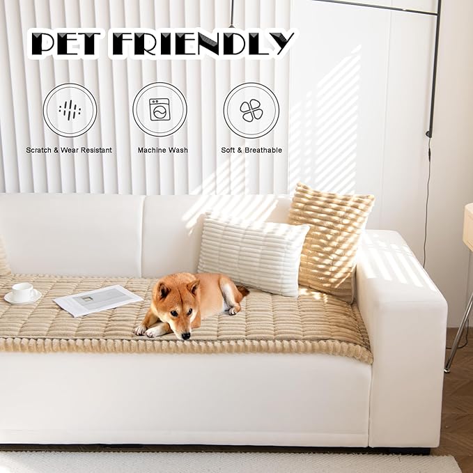 ZQFFB Couch Cover for Dogs Washable Non-Slip Pet Friendly Sofa Protector | - Image 2