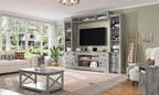 AMERLIFE 98" Farmhouse Entertainment Center Fits 75" TVs, Wall Unit by AMERLIFE