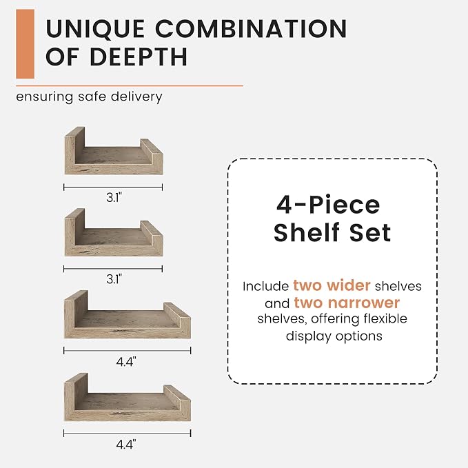 FLYJOE Floating Picture Ledge Shelves - Image 8