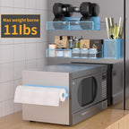 Magnetic Spice Rack for Refrigerator, 6 Pack Metal Magnetic Shelf Blue - Image 4