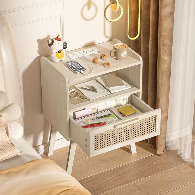 Lerliuo Rattan Nightstands Set of 2 - Image 8