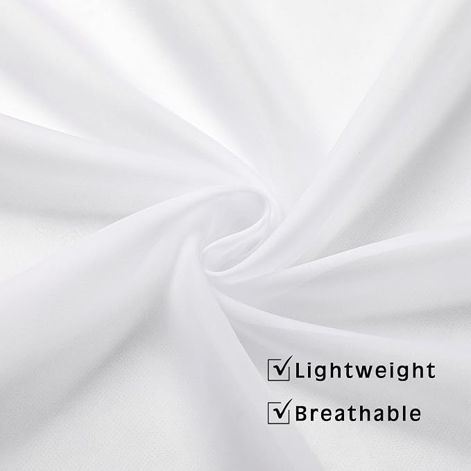 White Sheer Window Valance Curtains, Light Filtering Kitchen Valances Windows - Image 3