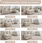 Guyii Velvet Sectional Sofa, Oversized 6-Seater L-Shaped Sofa - Image 8