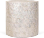 East at Main Capiz Shell Side Table – White Accent Table, Small Decorative - Image 4