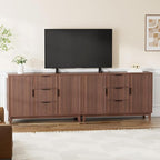 47.2" W Storage Cabinet with 3 Drawers, Fluted Buffet Cabinet with Storage - Image 8