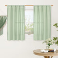 Small Window Linen Curtains 45 Inch Length by LAMIT