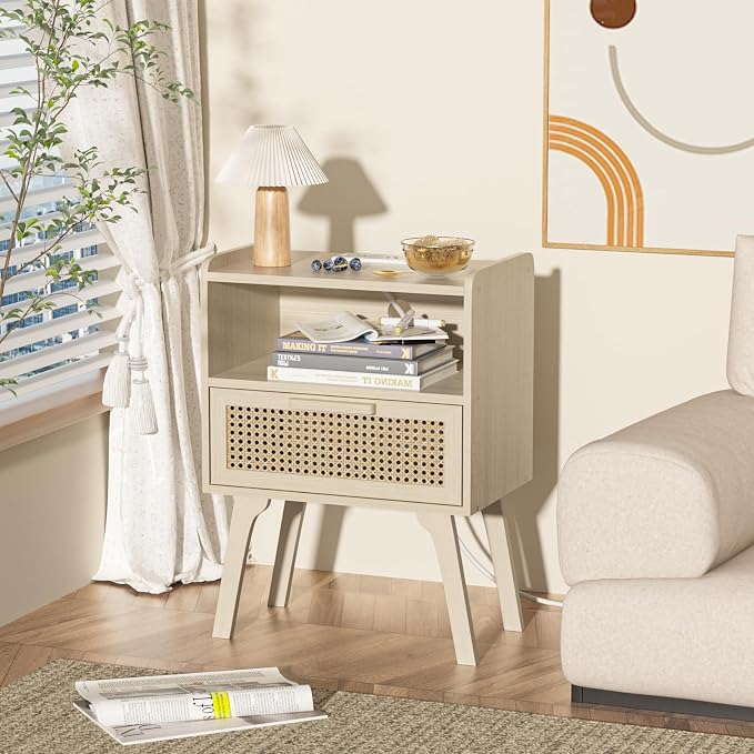 Lerliuo Rattan Nightstands Set of 2 - Image 5